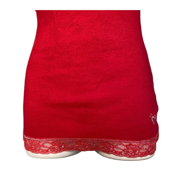 Justice size L (14) red camisole shelf bra lace trim red y2k style - Picture 7 of 12